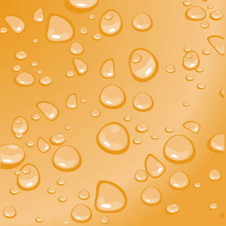Water drops on an orange background のイラスト素材