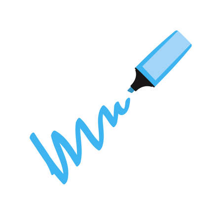 dark blue marker on a white background 