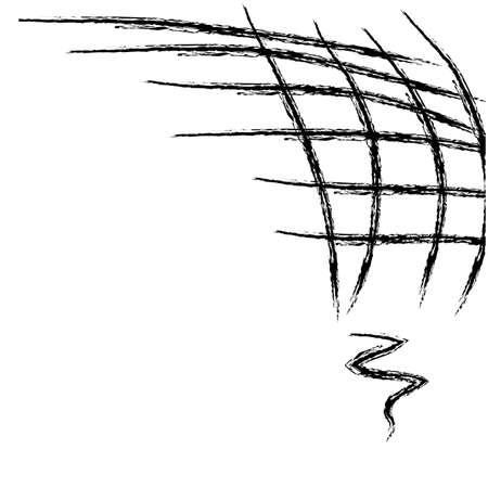 abstract black lines on a white background. Vector のイラスト素材