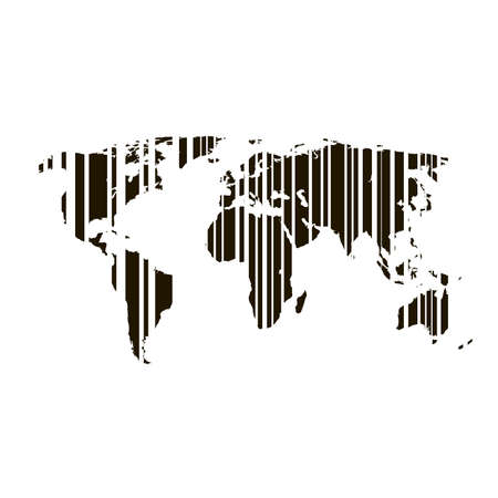 the world map on a white background  のイラスト素材