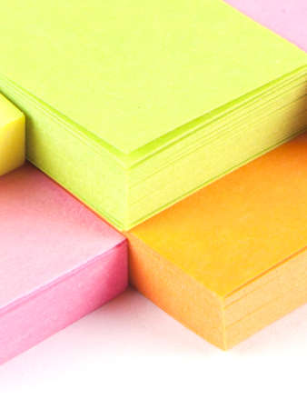 Office composition  Self-adhesive notes on a white background