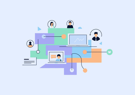 Flat design modern vector illustration concept for web and mobile applications.のイラスト素材