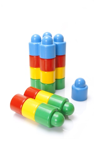colour kids constructor on white backgroundの写真素材