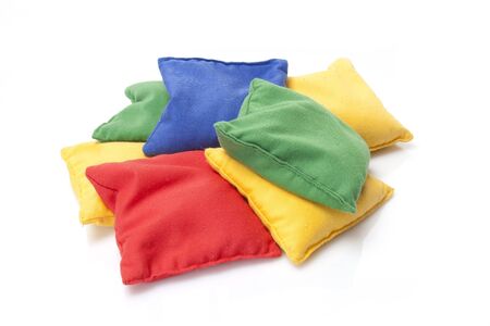 Pillows on white backgroundの写真素材