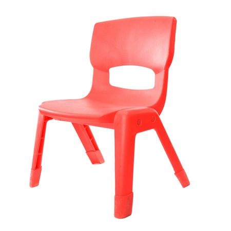red chair isolated on whiteの写真素材