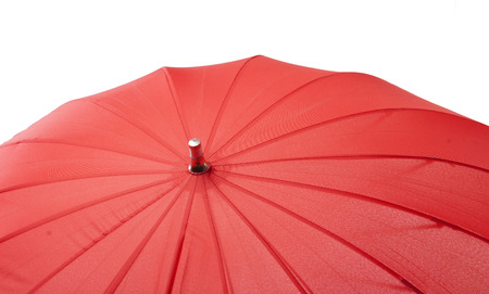 red red umbrella on white backgroundの写真素材