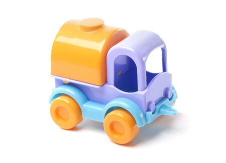 toy truck on white backgroundの写真素材