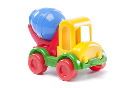toy truck on white backgroundの写真素材