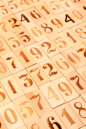 Background of the old wood numbers a white background