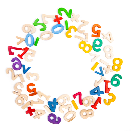 frame numbers on the whiteの写真素材