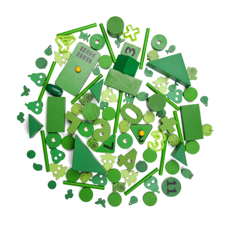 very many green kids toysの写真素材