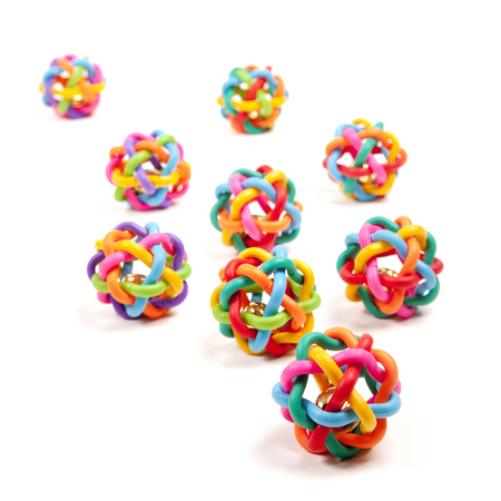 many colour toys on the whiteの写真素材