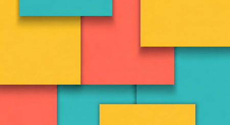 Colorful paper background. Minimal geometric design. Vector illustration.の素材