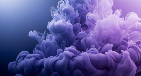 Purple ink drop in water. Abstract background. 3d renderingの素材