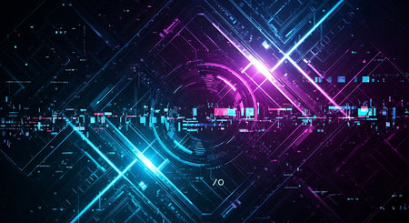 Abstract technology background. Futuristic interface. Vector illustration for your designの素材