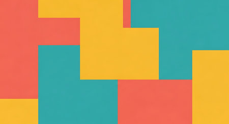 Abstract geometric background with multicolored rectangles. Vector illustration.の素材