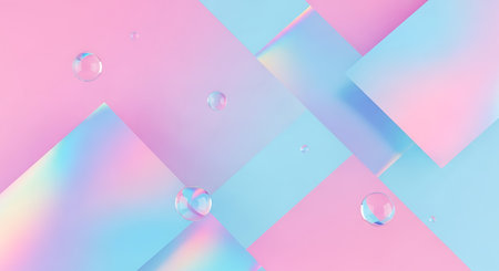 abstract colorful background with drops of water. 3d render illustrationの素材