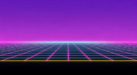 3d render, abstract technology background, 80s, 90s, 80s, retro styleの素材