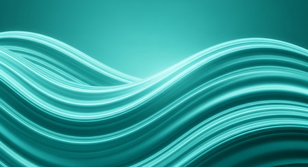 Abstract blue wavy background. 3d rendering, 3d illustration.の素材