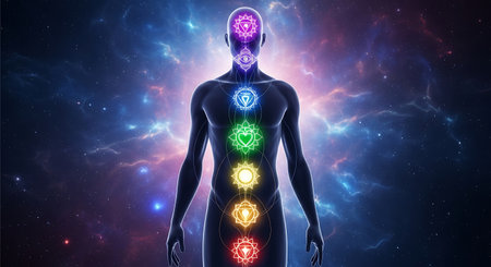 Human Body Anatomy with Light Bulb and Zodiacal Signsの素材