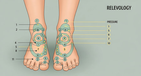 Vector illustration of a female foot with cellulite on it. Infographics.の素材