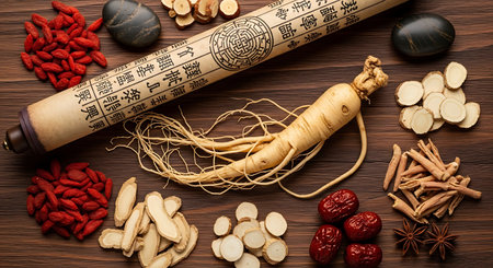 Ginseng root, ginseng root, ginseng root, ginseng root, ginseng rootの素材