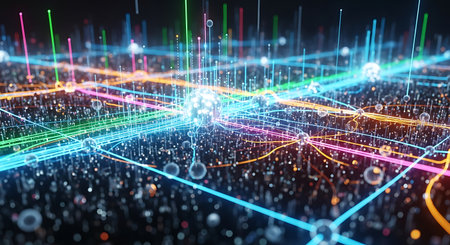 Futuristic technology interface. Abstract background with circuit board and connections. 3d renderingの素材