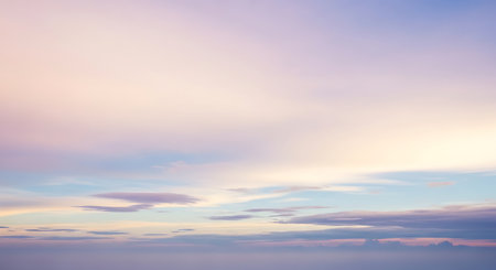 Beautiful sky with clouds at sunset background. Nature cloudscape.の素材