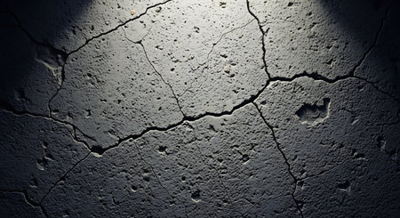 Close up of cracked concrete wall texture background. Abstract background and texture for design.の素材