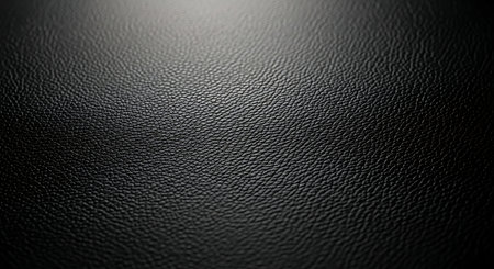 Black leather texture background. Close up of black leather texture background.の素材