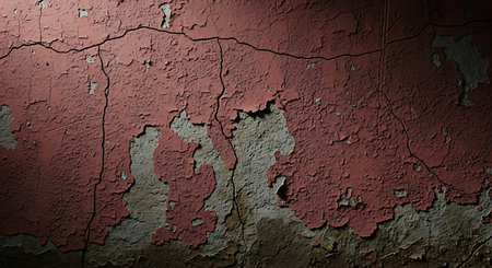 Grunge concrete wall with peeling paint. Abstract background.の素材