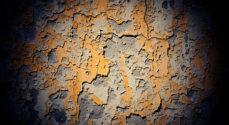 Grunge textured wall with orange paint. Abstract background.の素材