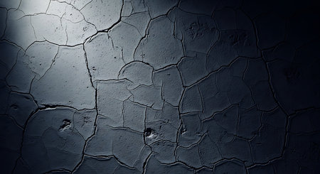 Dark cracked concrete wall texture. Background and texture for design. 3d rendering.の素材