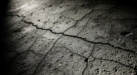 Dry cracked ground texture. Abstract background and texture for design.の素材