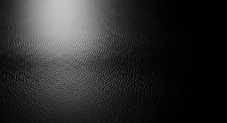 Black leather texture background. Close up of black leather texture background.の素材