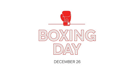 Boxing Day. Vector Illustration of Boxing Day. Isolated on white background.の素材