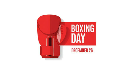 Boxing Day. Vector Illustration. Red Boxing Gloves on White Background.の素材