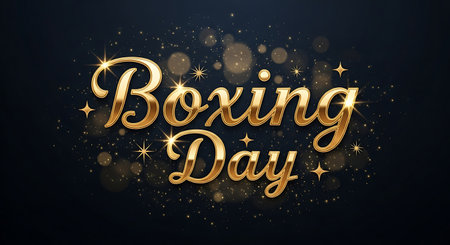 Bonjour Day lettering. Golden glittering text on black background.の素材