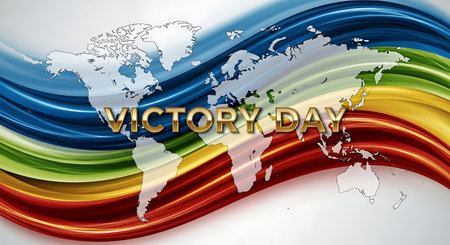 Abstract colorful background with world map. Vector illustration for your design.の素材