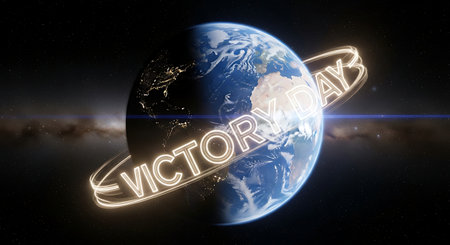 Witchcraft - text on the earth globe, 3D renderingの素材