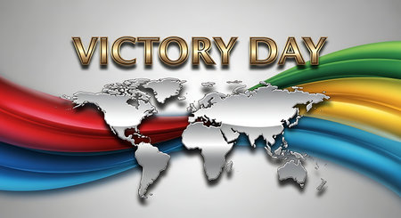 World Day background with world map and flag. Vector Illustration.の素材