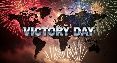 World Tourism Day background with fireworks and world map. Vector illustration.の素材