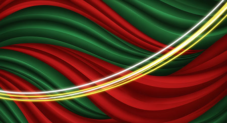 Flag of the Belarus in the form of a wave. Vector illustrationの素材