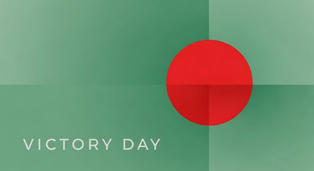 Illustration of the flag of Bangladesh as a background for Victory Dayの素材