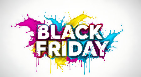 Black Friday Sale Poster or Banner Background. Vector Illustration EPS10の素材
