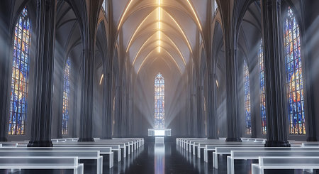 Interior of the Cathedral of the Immaculate Conception.の素材