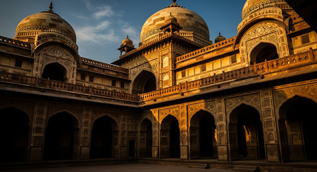 Humayun's Tomb in Agra, Uttar Pradesh, Indiaの素材