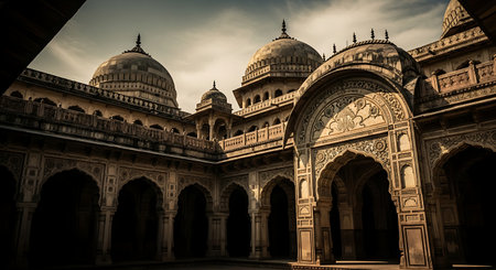 Humayun's Tomb in Agra, Uttar Pradesh, Indiaの素材