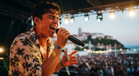 The Kieler Woche is performing on the HÃÂ¶rn Stageの素材