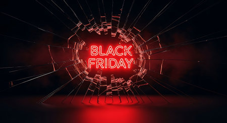 Black friday sale background, 3d rendering, 3d illustrationの素材